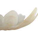 Glass fluted ombre flower bowl