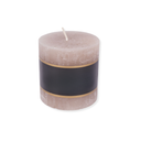 Taupe Rustica Pillar Candle 7x7cm