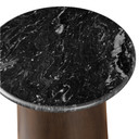 Smoked Gold and Black Markino Crescent Marble Side Table