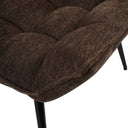 Brown upholstered occasional chair and footstool set 