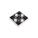 Off White and Black Bone Horn Inlay Noughts and Crosses