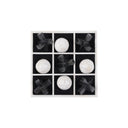 Off White and Black Bone Horn Inlay Noughts and Crosses