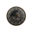 Palladium Wall Clock with moving Cogs 100cm - Libra Interiors