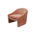 Blush Chenille Fabric Occasional Chair