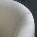 Cream Armchair with Light Brown Wooden Legs