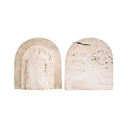 Natural Travertine stone arched bookends set of two perfect fo shelf styling