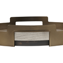 Kō Mango Wood & Smoked Gold Trays Set of 2