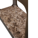 Smoked Bronze Metal and Glass Shelving Unit featuring Marble