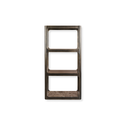 Smoked Bronze Metal and Glass Shelving Unit featuring Marble