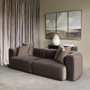 Luxe Velvet Sofa in Soft Brown from Libra Interiors