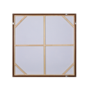 Contemporary geometric wall art in black, rust and terracotta with a raised textured finish.