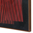 Strata abstract geometric artwork with tactile raised texture and slim natural pine wood frame