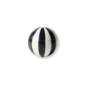 Black & White Stripe Resin Decorative Ball - Libra Interiors