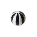 Black & White Stripe Resin Decorative Ball - Libra Interiors