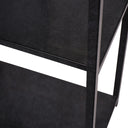 Tall Metal Shelving Unit Mottled Black