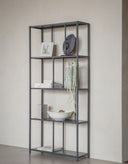 Tall Metal Shelving Unit Mottled Black