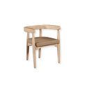 Taupe Leather Dining Chair - Libra Interiors