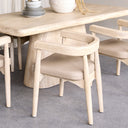 Taupe Leather Dining Chair - Libra Interiors