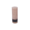 Taupe Rustica Pillar Candle 7x19cm