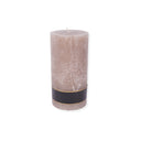 Taupe Rustica Pillar Candle 10x20cm