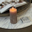 Taupe Rustica Pillar Candle 10x20cm