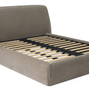 Soft Brown Upholstered 5′ King Sized Bed Frame - Libra Interiors