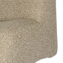 Modern beige boucle chair and ottoman set 