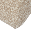 Modern beige boucle chair and ottoman set 