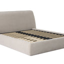 Soft Beige Upholstered 5′ King Sized Bed Frame - Libra Interiors